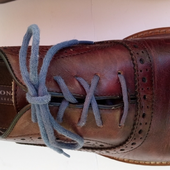 Aston Grey Men's leather Oxfords, 9.5,  Burgundy Brown, Pre-owned - Picture 4 of 14